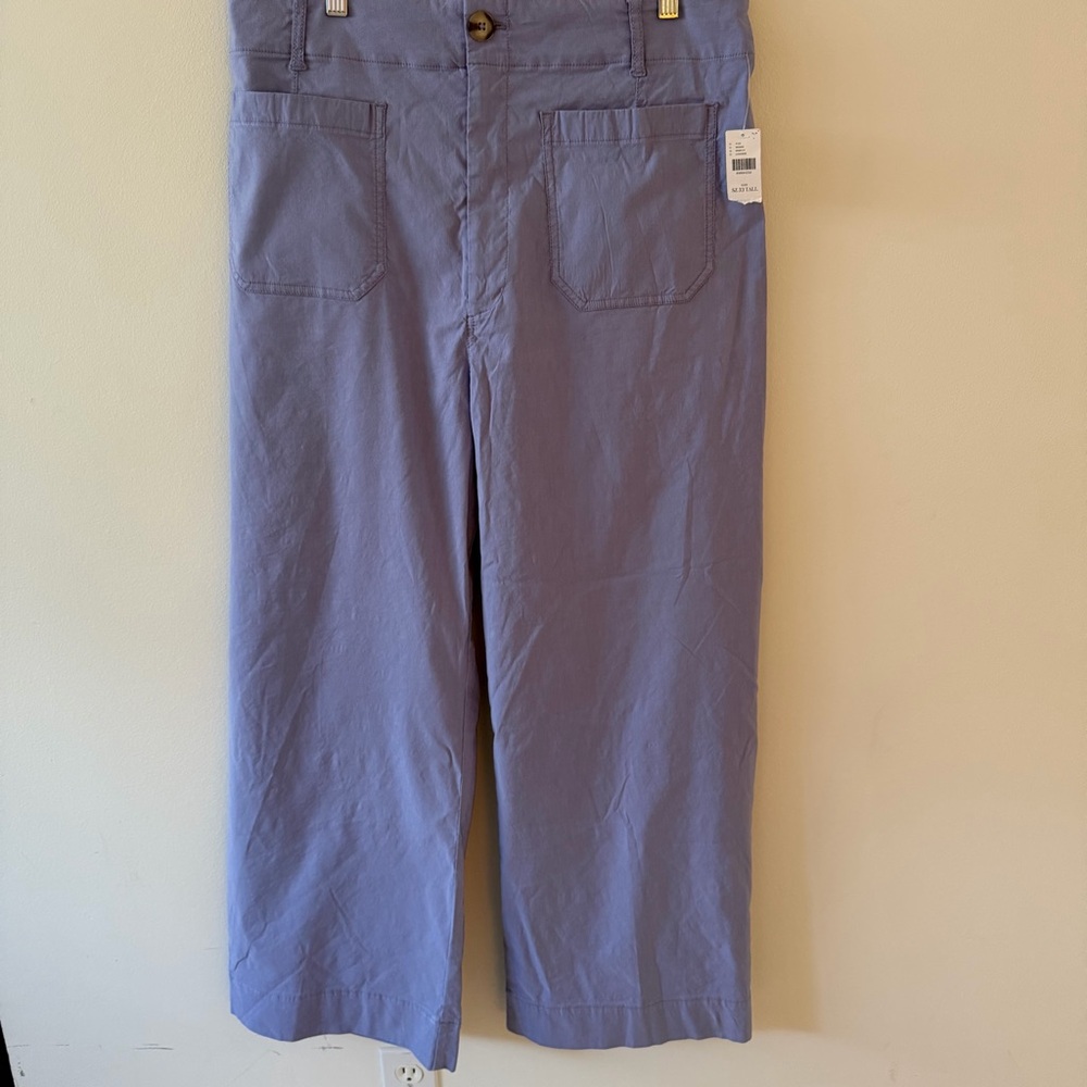 NWT Anthropologie Maeve The Colette Magic Fabric Crop Wide-Leg Pants Size 33T